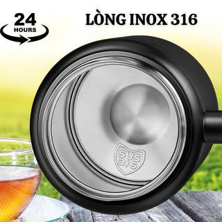 Cốc ủ trà giữ nhiệt 24h GIANX INOX 316 dung tích lớn 1000ml có lọc trà inox tiện lợi