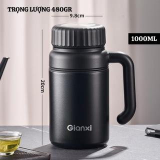 Cốc ủ trà giữ nhiệt 24h GIANX INOX 316 dung tích lớn 1000ml có lọc trà inox tiện lợi