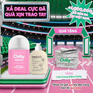 Combo dung dịch vệ sinh Chilly Delicato 200ml+ Nước giặt đồ lót HeraLab lành tính dịu êm, nâng niu da nhạy cảm