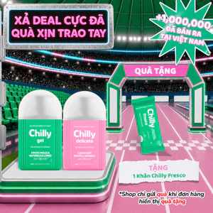Dung dịch vệ sinh phụ nữ Chilly 200ml sạch thoáng dịu nhẹ, mướt mát yêu kiều
