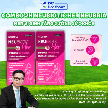 [COMBO 2 HỘP] Men Vi Sinh 25 Tỉ Lợi Khuẩn Neubria Neubiotic Her - Bổ Sung Lợi Khuẩn - Hộp 30 Viên