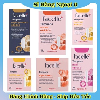 [CÓ CHE TÊN] Băng vệ sinh Tampon Facelle đầy đủ size chuẩn Đức - Hàng mới về