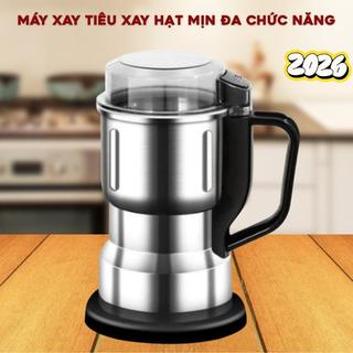 Máy xay tiêu dao 8 lưỡi chuyên nghiệp máy xay hạt mịn công suất lớn kèm 2 lưỡi dao sơ cua