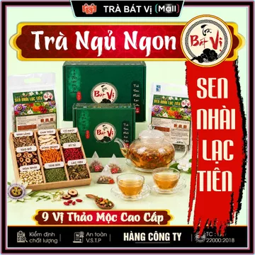 [Trà Ngủ Ngon] - Trà 8 Vị Thảo Mộc - Giải Pháp Giảm Căng Thẳng Stress, Hỗ Trợ Giảm Khó Ngủ Tiện Lợi Cho Dân Văn Phòng