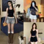 Quần Short Jean Cạp Trễ Dáng Ngắn Màu Xanh Wash Retro Chất Jean Denim Ống Rộng Hack Chân Tôn Dáng