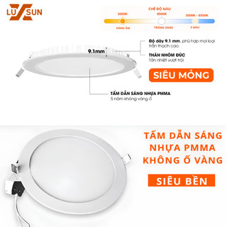 Đèn LED Âm Trần Siêu Mỏng 6W 9W 12W 18W 24W | Đèn Trần Thạch Cao 3 Màu Ánh Sáng Tiết Kiệm Điện | Phòng Khách Phòng Bếp