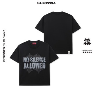 Áo phông No Silence Allowed - Loudzone by ClownZ - Vải cotton 280 gsm cao cấp form Boxy áo thun tay lỡ cotton