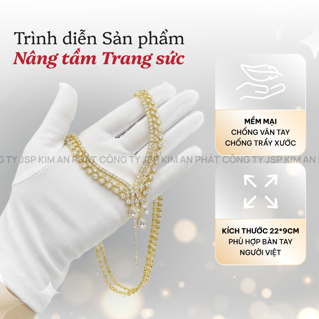 Găng tay chụp hình size nhỏ co giãn ôm sát găng tay trang sức bao tay bán hàng đá quy thời trang JSP