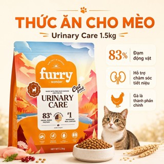 FURRY WONDER Thức Ăn Cho Mèo 1.5kg - Hỗ trợ tiết niệu, Ngăn sỏi thận, 4 lớp bảo vệ