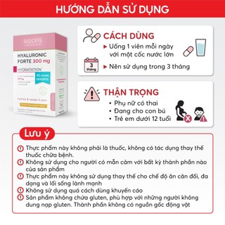 B17C Thực phẩm bảo vệ sức khỏe Hyaluronic Forte 300mg - Biocyte
