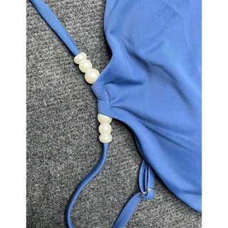Bikini 1 mảnh, đồ bơi liền thân kín đáo, màu xanh dương phối ngọc cá tính, sẵn đệm ngực hàng VNXK