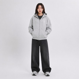 Áo Khoác Trơn HOODIE ZIP NEWJUNSD, Áo Khoác Chất Nỉ Chân Cua Kéo Khóa 2 Đầu Phong Cách Basic 380gsm