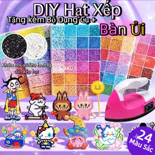 【Hạt Xếp/Combo Đầy Đủ】Đồ chơi tự làm Mẫu mới hạt tổng hợp 2.6mm hạt mini Bộ xếp hạt Bàn ủi