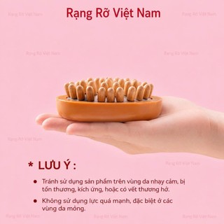 Bàn Chải Gỗ Massage Đầu Cổ Vai Gáy Giúp Lưu Thông Khí Huyết Giảm Đau Nhức Toàn Thân Tay Cầm Gỗ Tiện Lợi Chắc Chắn