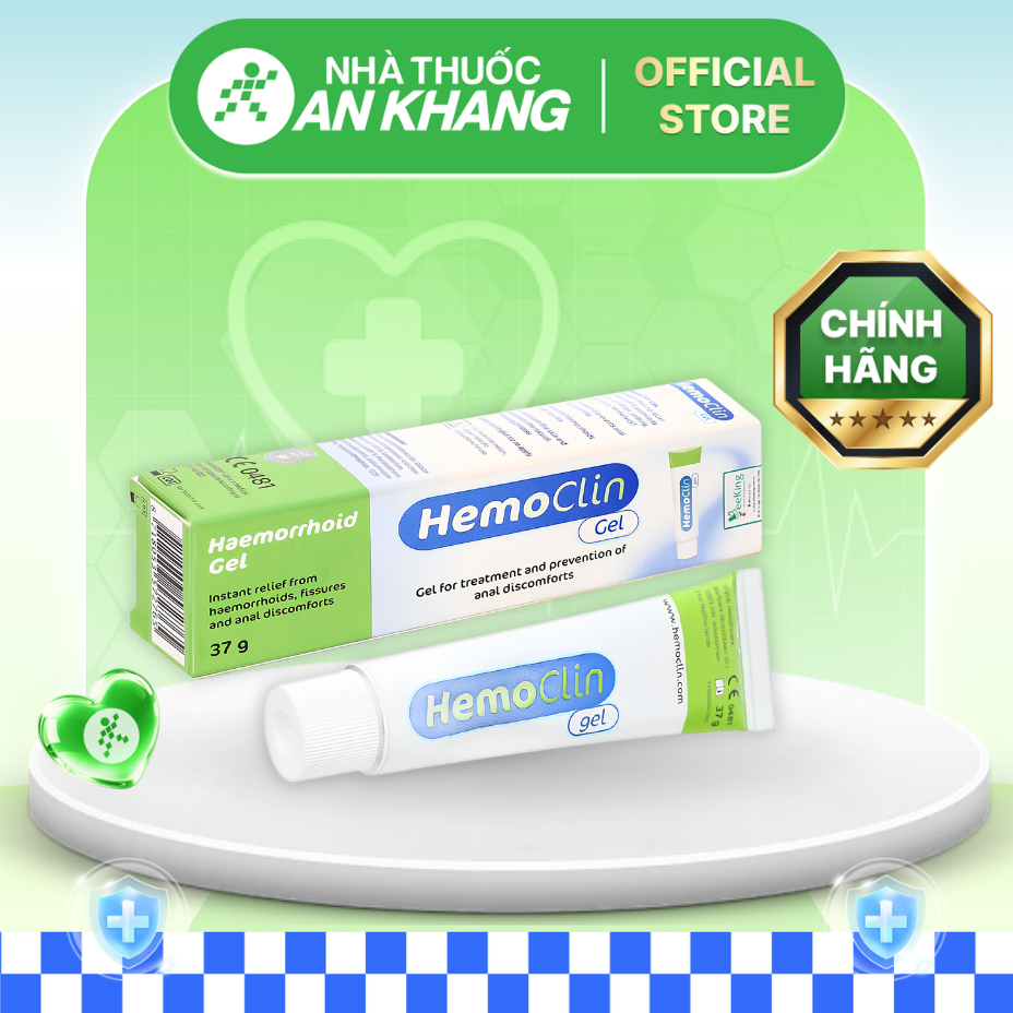 Kem Bôi Trĩ Hemoclin Gel 37G [Nhà Thuốc An Khang - Chính Hãng 100%]