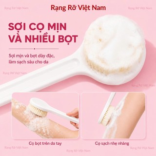 Bàn Chải Tắm Cán Dài Lông Mềm Hàng Loại 1 Cao Cấp Không Gây Kích Ứng Da - Bàn Chải Tắm Tẩy Da Chết Nhẹ Nhàng Loại 1