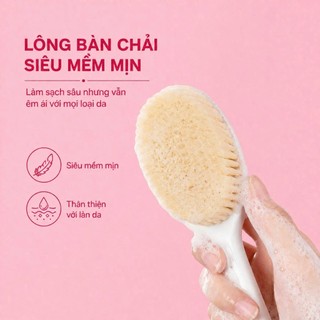 Bàn Chải Tắm Cán Dài Lông Mềm Hàng Loại 1 Cao Cấp Không Gây Kích Ứng Da - Bàn Chải Tắm Tẩy Da Chết Nhẹ Nhàng Loại 1