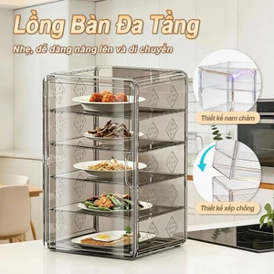 Lồng Bàn Đa Năng 5 Tầng Siêu Bền - Bảo Quản Thức Ăn, Giữ Nhiệt, Ngừa Côn Trùng
