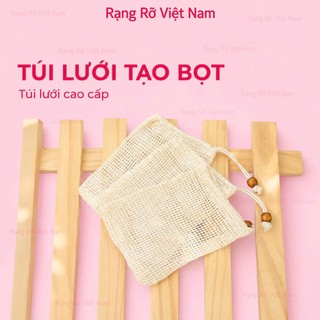 Túi Lưới Tạo Bọt Bản Cao Cấp Có Dây Rút Chất Liệu Sợi Polyester Giúp Tạo Bọt Bông - Túi Lưới Tạo Bọt Xà Bông Cao Cấp
