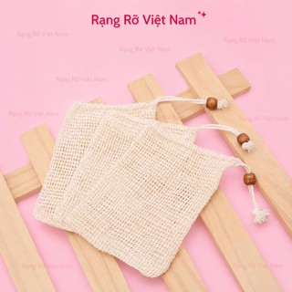 Túi Lưới Tạo Bọt Bản Cao Cấp Có Dây Rút Chất Liệu Sợi Polyester Giúp Tạo Bọt Bông - Túi Lưới Tạo Bọt Xà Bông Cao Cấp