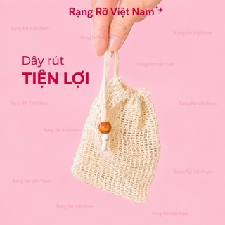 Túi Lưới Tạo Bọt Bản Cao Cấp Có Dây Rút Chất Liệu Sợi Polyester Giúp Tạo Bọt Bông - Túi Lưới Tạo Bọt Xà Bông Cao Cấp
