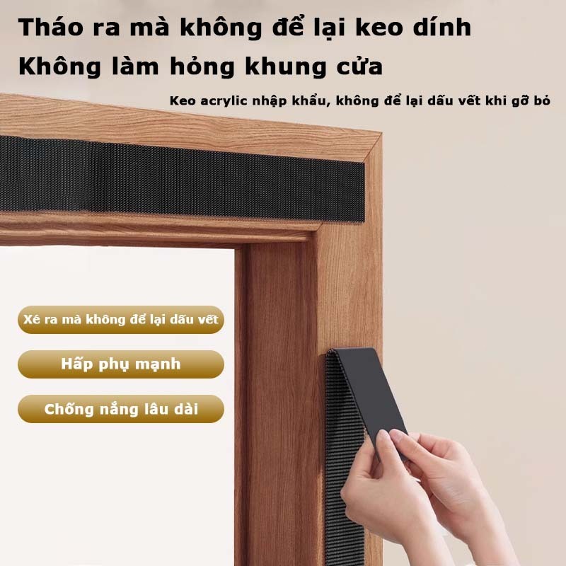 MÀN TỪ TỰ ĐÓNG Màn Hình Cửa Chống Muỗi - Thiết Kế Từ Tính Tự Động Đóng Kín, Ngăn Muỗi, Ruồi & Côn Trùng Hiệu Quả | Dễ Dà