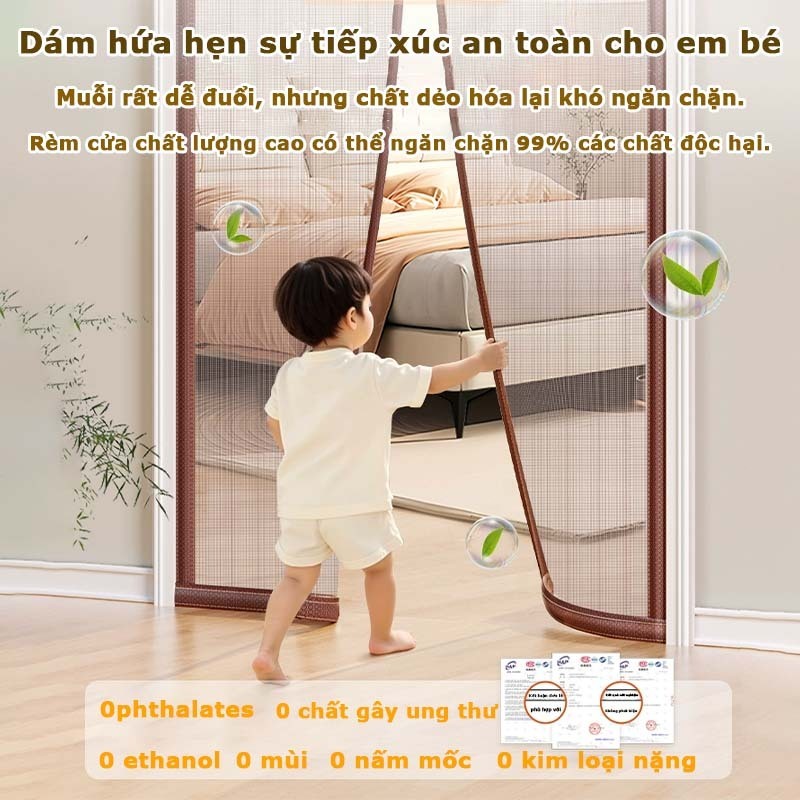 MÀN TỪ TỰ ĐÓNG Màn Hình Cửa Chống Muỗi - Thiết Kế Từ Tính Tự Động Đóng Kín, Ngăn Muỗi, Ruồi & Côn Trùng Hiệu Quả | Dễ Dà
