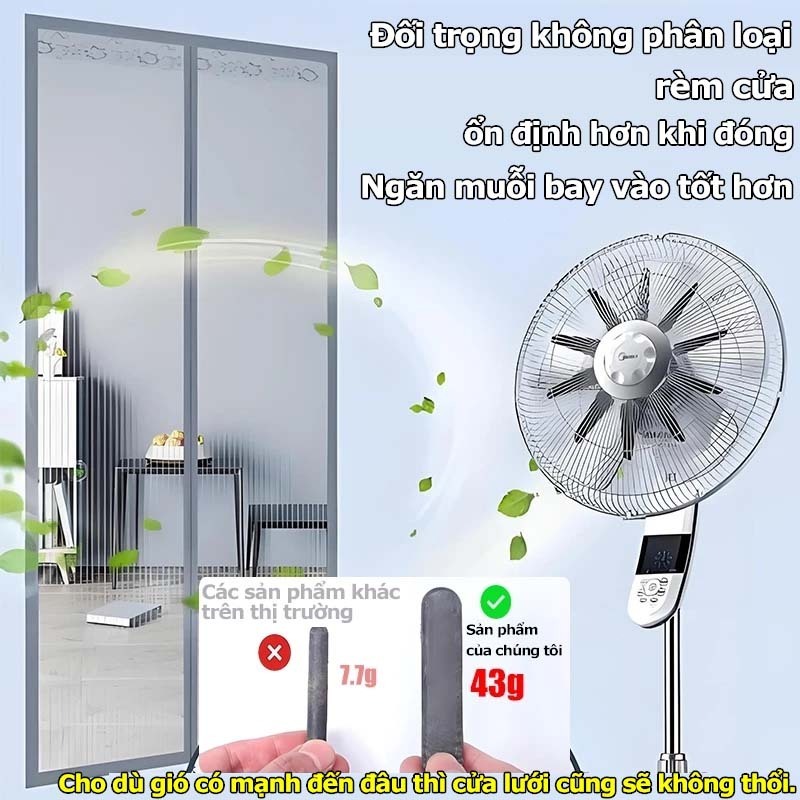 MÀN TỪ TỰ ĐÓNG Màn Hình Cửa Chống Muỗi - Thiết Kế Từ Tính Tự Động Đóng Kín, Ngăn Muỗi, Ruồi & Côn Trùng Hiệu Quả | Dễ Dà