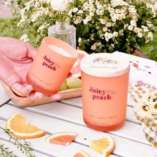 Nến Thơm Juicy Peach Quà Tặng Cao Cấp Hương ĐÀO Mùi Quả Ngọt [Kèm Túi Thiệp] Cho Phòng Vừa Và Nhỏ