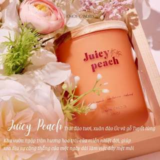 Nến Thơm Juicy Peach Quà Tặng Cao Cấp Hương ĐÀO Mùi Quả Ngọt [Kèm Túi Thiệp] Cho Phòng Vừa Và Nhỏ