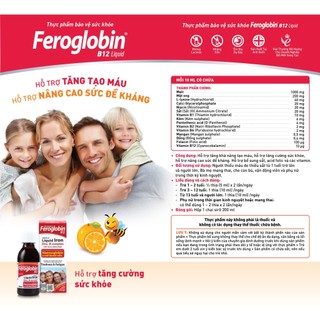 Bộ Dưỡng Chất Cho Bé TPBVSK Osteocare Liquid & Feroglobin B12 Liquid Vitabiotics