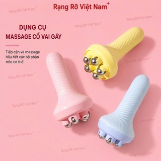 Dụng Cụ Massage Cổ Vai Gáy Giảm Nhức Mỏi Cổ Vai Gáy Lưu Thông Máu. Cây Massage Giúp Eo, Đùi, Bắp Chân Thon Gọn