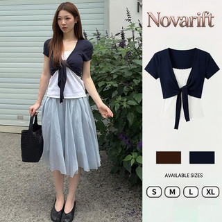Nova-Set Áo Nữ 2 Món Áo Hai Dây Áo Khoác Buộc Dây Cực Xinh Ôm Body Style BM Ngọt Sexy Dễ Phối