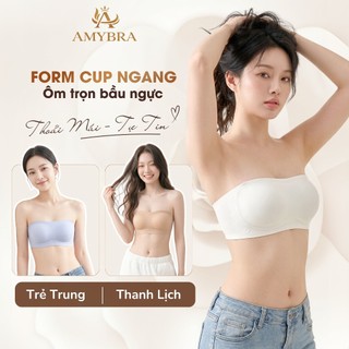 Áo Ngực Không Dây Đúc Su Không Gọng Mút 0.5cm, Áo Quây Ngực Ôm Dáng Chống Trượt AMYBRA A622