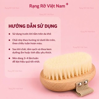 Bàn Chải Khô Lông Mềm Cao Cấp Massage Toàn Thân - Bàn Chải Lông Mềm Mịn Loại 1 Giúp Thư Giãn Giảm Mệt Mỏi