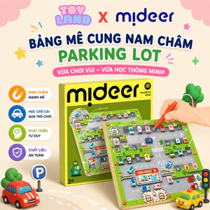 Bảng Mê Cung Nam Châm Mideer Parking Lot – Bảng Gỗ Học Chữ Cái, Phát Triển Tư Duy Cho Bé