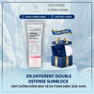 Kem Chống Nắng Dr.Different Double Defense Sunblock Bảo Vệ Toàn Diện Cấp Ẩm Da 40ml Hàng Công Ty