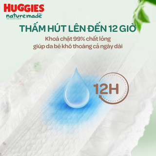 Combo 4 Tã/Bỉm dán sơ sinh Huggies Platinum NatureMade Gói Jumbo NB60/S82/M64/L54
