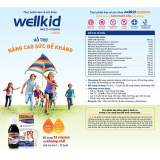 Bộ Duỡng Chất TPBVSK WELLBABY MULTI-VITAMIN LIQUID & WELLKID MULTI-VITAMIN LIQUID Hỗ Trợ Tăng Cường Đề Kháng Vitabiotics