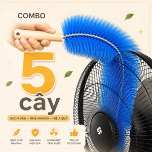 Combo 5 Cây Chổi Phủi Bụi Sợi Cước Vệ Sinh Quạt, Rãnh Cửa Sổ, Cọ Rửa Xe Máy Xe Đạp Tiện Lợi.
