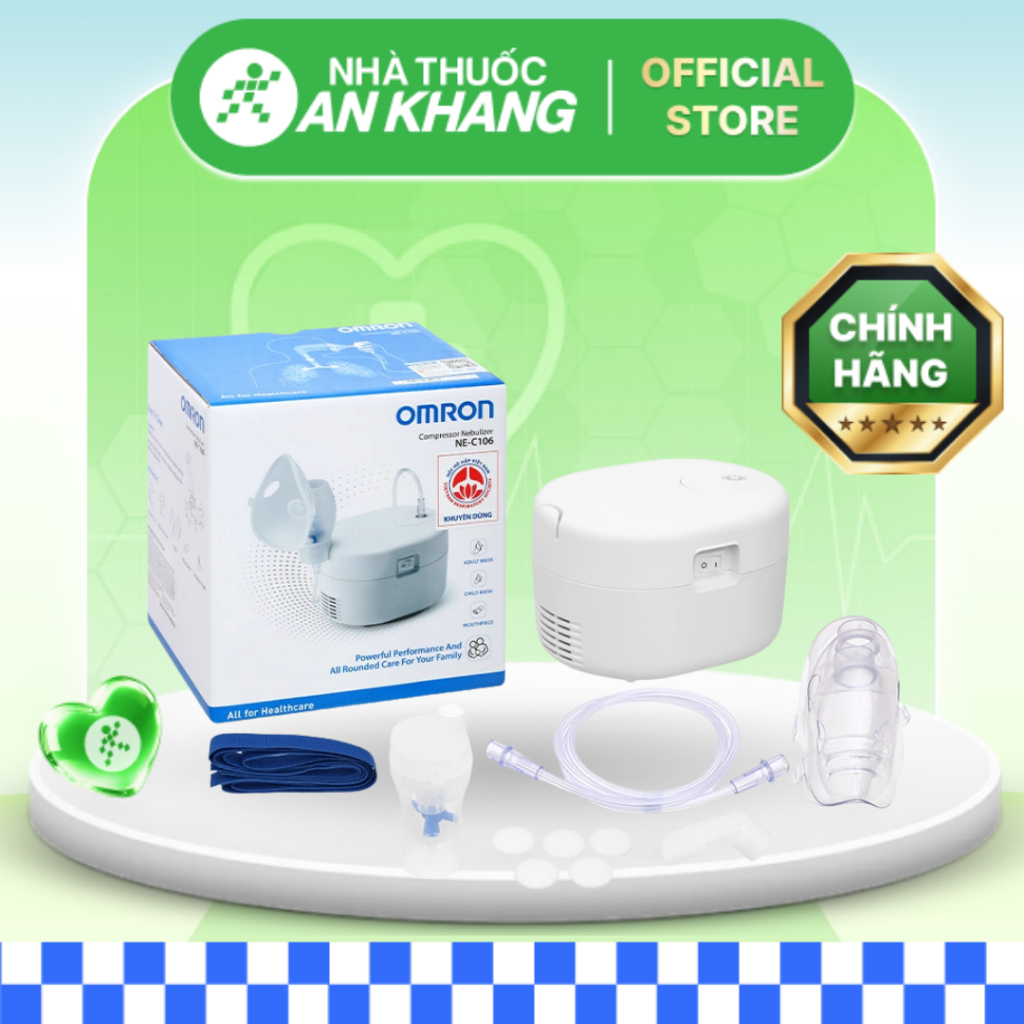 Máy xông khí dung mũi họng Omron NE-C106 [Nhà Thuốc An Khang - Chính Hãng 100%]