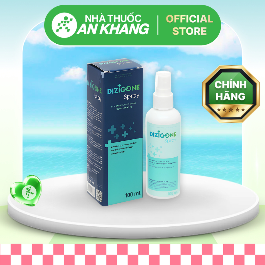 Xịt kháng khuẩn Dizigone Spray khử khuẩn, sơ cứu và hồi phục vết thương chai 1 [Nhà Thuốc An Khang - Chính Hãng 100%]
