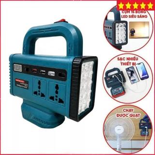 Bộ Chuyển Nguồn Điện Dùng Chân Phổ Thông 4cm , Chuyển 21v Lên 220v Tích Hợp Đèn Led, Đa Dạng Ổ Cắm, Cổng Usb Tiện Lợi