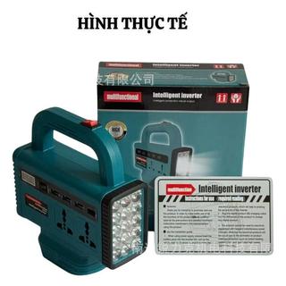Bộ Chuyển Nguồn Điện Dùng Chân Phổ Thông 4cm , Chuyển 21v Lên 220v Tích Hợp Đèn Led, Đa Dạng Ổ Cắm, Cổng Usb Tiện Lợi