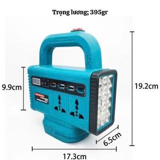 Bộ Chuyển Nguồn Điện Dùng Chân Phổ Thông 4cm , Chuyển 21v Lên 220v Tích Hợp Đèn Led, Đa Dạng Ổ Cắm, Cổng Usb Tiện Lợi
