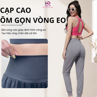 [J058] Quần Jogger nữ trơn basic chất thun poly cao cấp co giãn mềm mát, thoải mái vận động