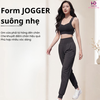 [J058] Quần Jogger nữ trơn basic chất thun poly cao cấp co giãn mềm mát, thoải mái vận động