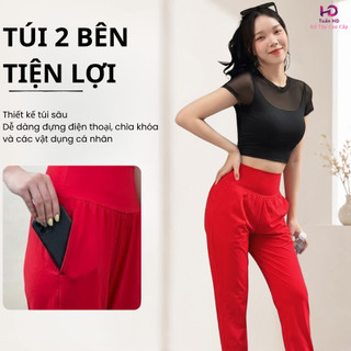 [J058] Quần Jogger nữ trơn basic chất thun poly cao cấp co giãn mềm mát, thoải mái vận động