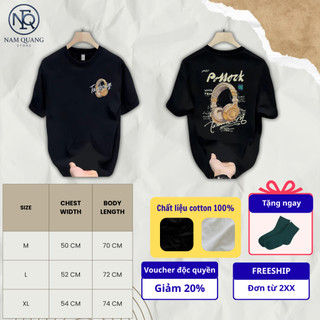 [Mẫu Mới] Áo Thun Tay Lỡ Unisex Pollock Tai Nghe - Áo Phông Cotton 2 Chiều Nam Nữ Cực Ngầu