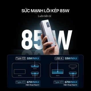 CUKTECH 15 SE Sạc Di Động 2C1A | Công Suất 100W Max | Dung Lượng 20.000mAh | Bảo Hành 18 Tháng PB200